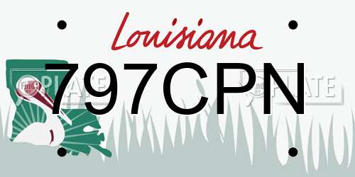 797CPN Louisiana License Plate