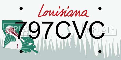 797CVC Louisiana License Plate