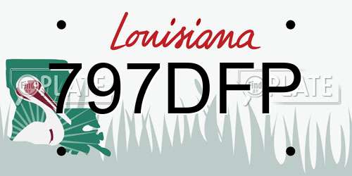 797DFP Louisiana License Plate