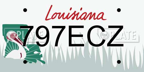 797ECZ Louisiana License Plate