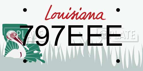 797EEE Louisiana License Plate