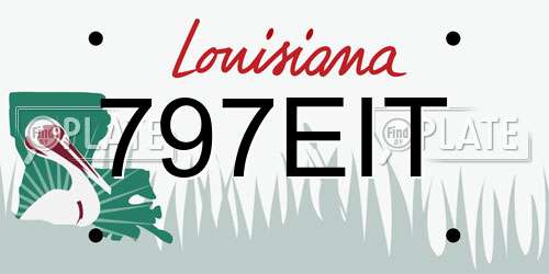 797EIT Louisiana License Plate