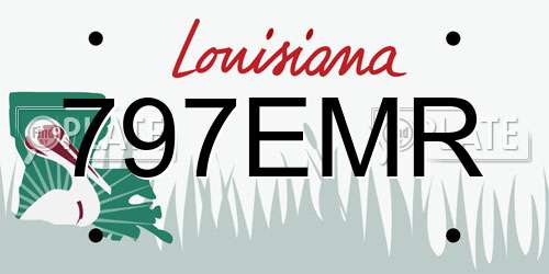 797EMR Louisiana License Plate