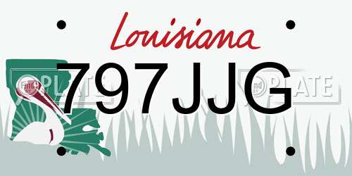 797JJG Louisiana License Plate