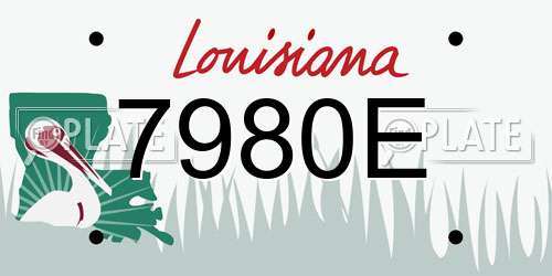 7980E Louisiana License Plate