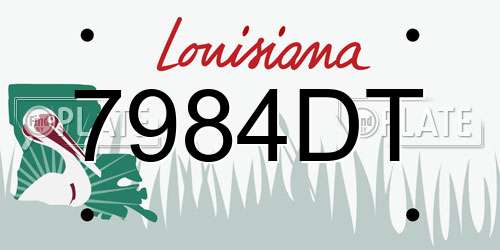 7984DT Louisiana License Plate