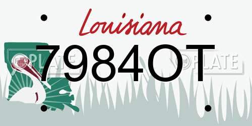 7984OT Louisiana License Plate