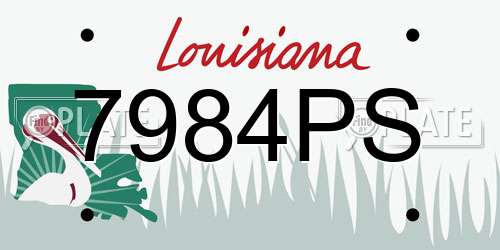 7984PS Louisiana License Plate