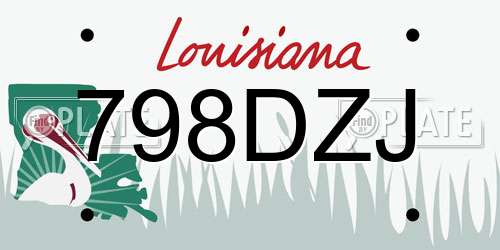 798DZJ Louisiana License Plate