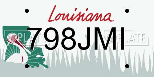 798JMI Louisiana License Plate