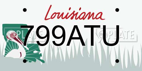 799ATU Louisiana License Plate