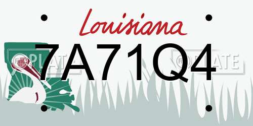 7A71Q4 Louisiana License Plate