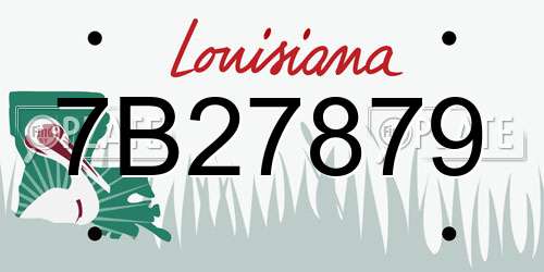 7B27879 Louisiana License Plate