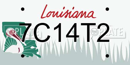 7C14T2 Louisiana License Plate