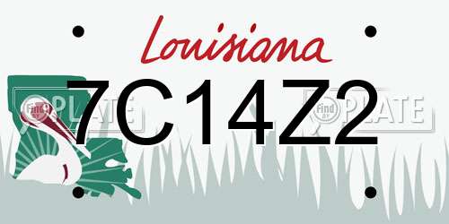 7C14Z2 Louisiana License Plate
