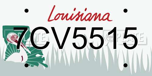 7CV5515 Louisiana License Plate