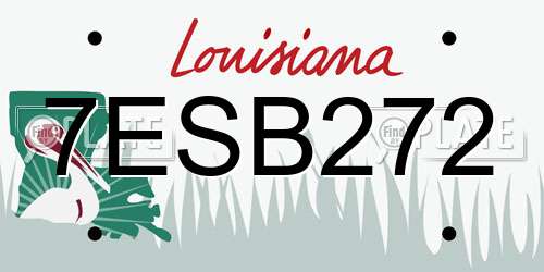7ESB272 Louisiana License Plate