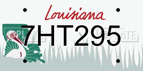 7HT295 Louisiana License Plate