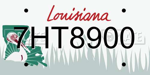 7HT8900 Louisiana License Plate