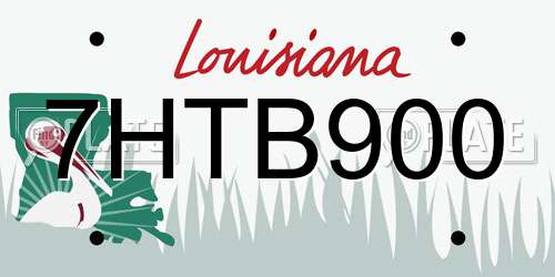 7HTB900 Louisiana License Plate