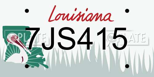 7JS415 Louisiana License Plate