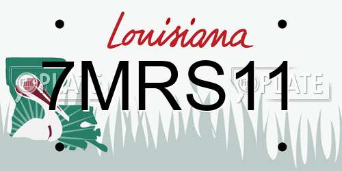 7MRS11 Louisiana License Plate