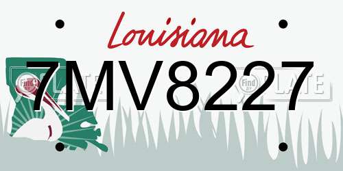 7MV8227 Louisiana License Plate