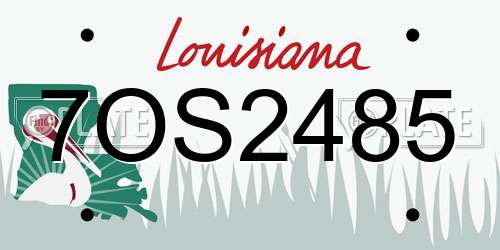 7OS2485 Louisiana License Plate