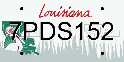 7PDS152 Louisiana License Plate