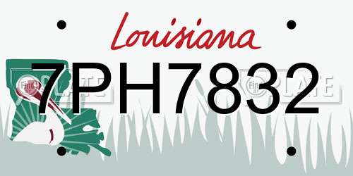 7PH7832 Louisiana License Plate