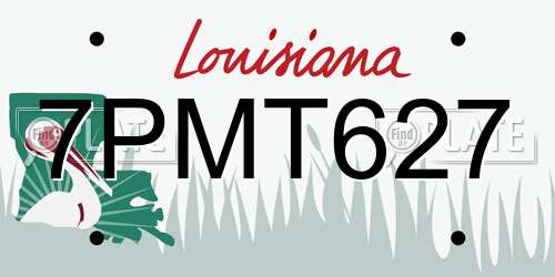 7PMT627 Louisiana License Plate