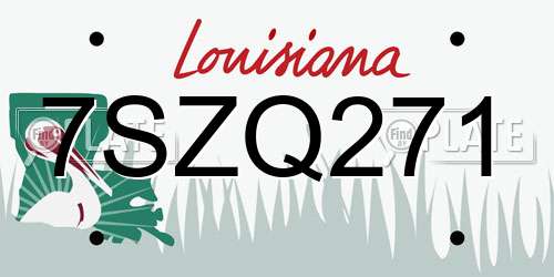 7SZQ271 Louisiana License Plate