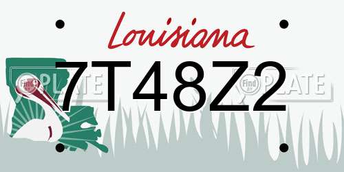 7T48Z2 Louisiana License Plate