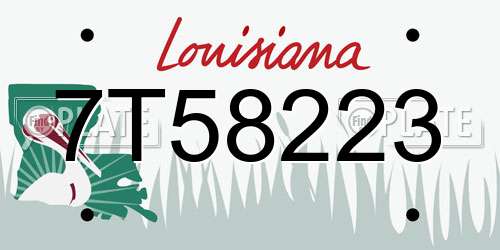 7T58223 Louisiana License Plate