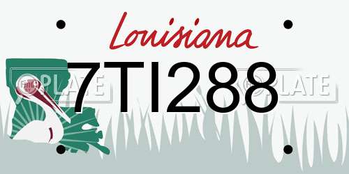 7TI288 Louisiana License Plate