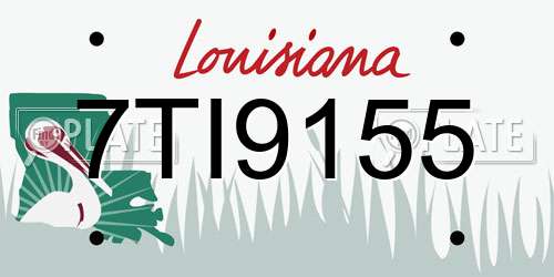 7TI9155 Louisiana License Plate