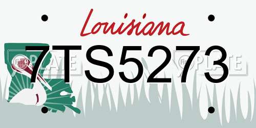 7TS5273 Louisiana License Plate