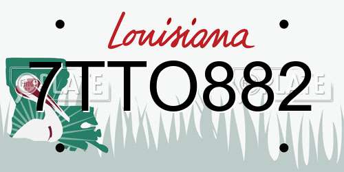 7TTO882 Louisiana License Plate