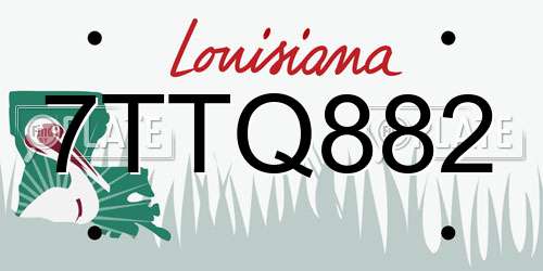 7TTQ882 Louisiana License Plate