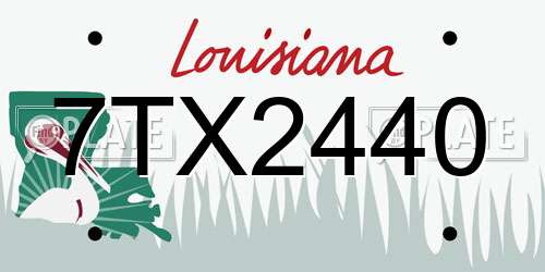 7TX2440 Louisiana License Plate