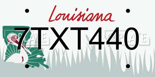 7TXT440 Louisiana License Plate