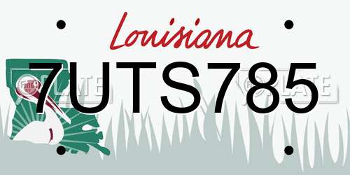 7UTS785 Louisiana License Plate