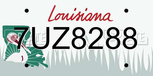7UZ8288 Louisiana License Plate
