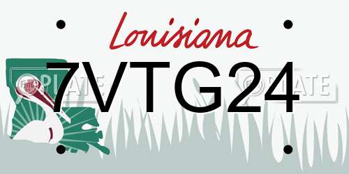 7VTG24 Louisiana License Plate