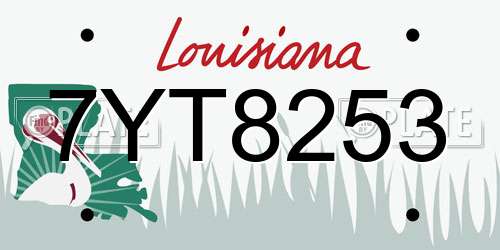 7YT8253 Louisiana License Plate