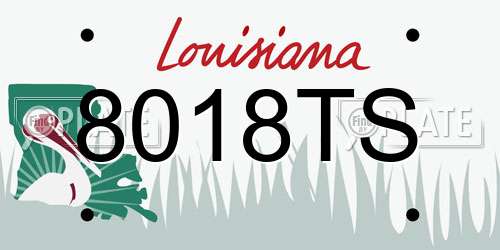 8018TS Louisiana License Plate
