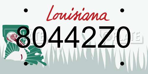80442Z0 Louisiana License Plate