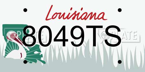 8049TS Louisiana License Plate