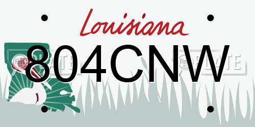 804CNW Louisiana License Plate
