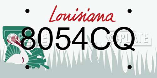 8054CQ Louisiana License Plate